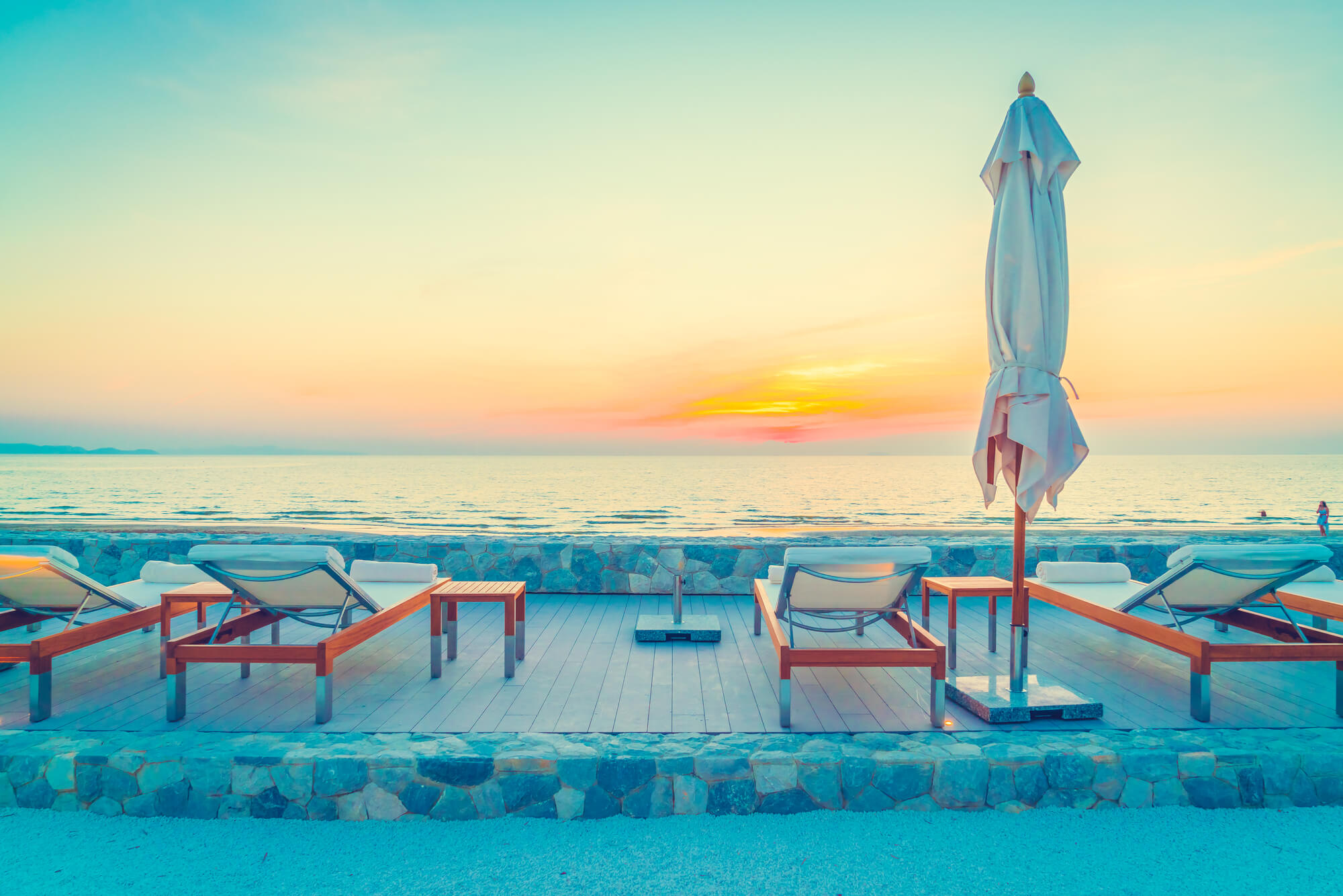Hero Image of sunset beach chairs